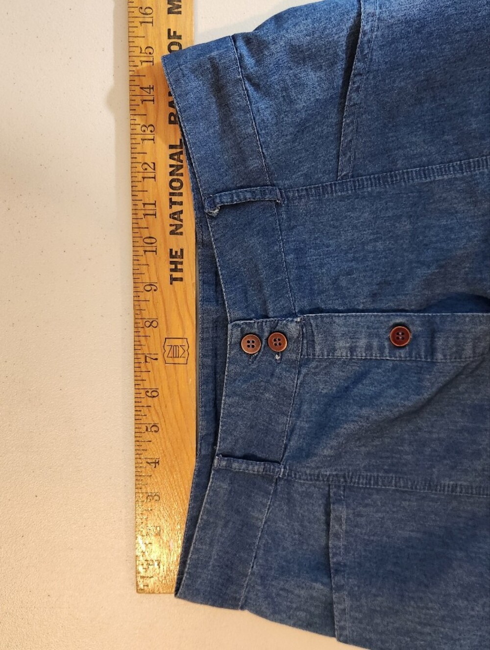 Earth Mama Button-Front Denim Tiered Skirt Hippie Crunchy Granola Teachercore - Picture 3 of 6
